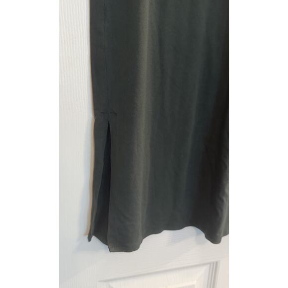 Eileen Fisher Jersey T-Shirt Dress Sz Small Forest Green Midi Stretchy Soft EUC - Picture 4 of 10